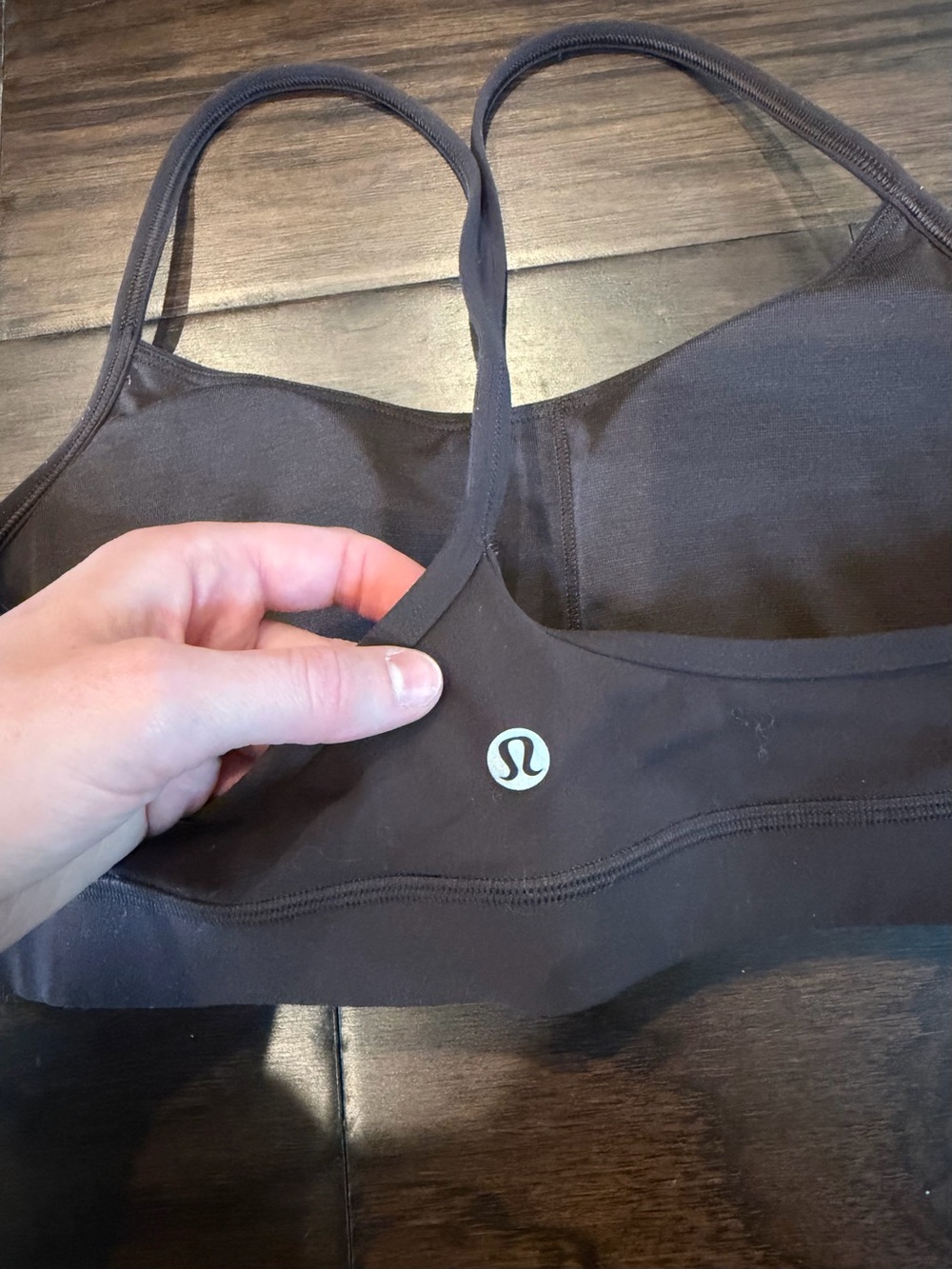 lululemon athletica Brown Thin-Strap Power Support Sports Bra